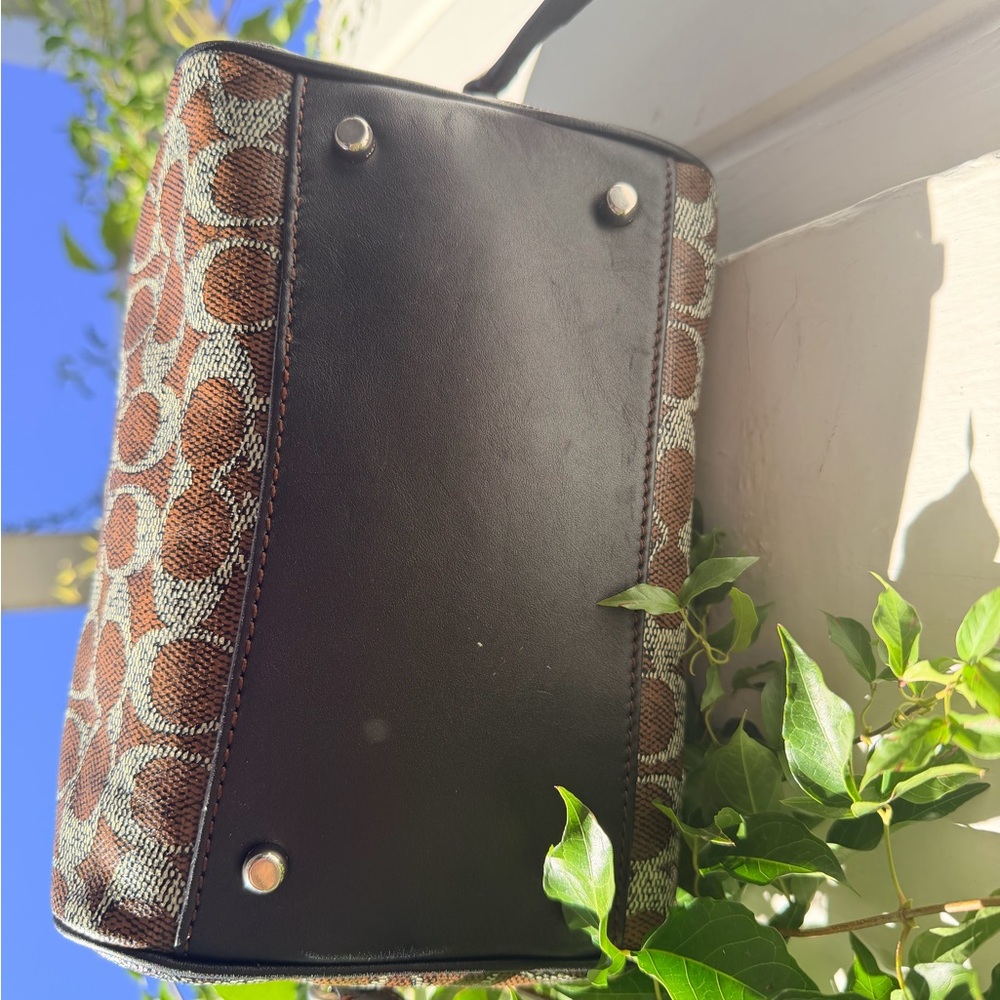 Coach Black and Brown Signature Satchel - Picture 6 of 8